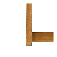 Eucalyptus Wood and Stripe Sling Chairs, Set of 2