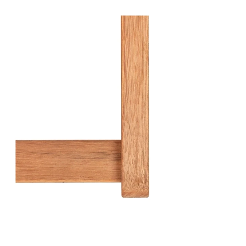 Eucalyptus Wood and Beige Sling Chairs, Set of 2