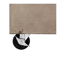 SAFAVIEH Gray Concrete Coffee Table With Wheels