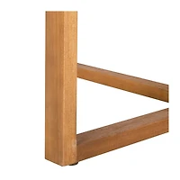 Round Natural Wood Foldable Outdoor Dining Table