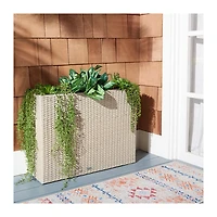 Brown Wicker Divided Planter