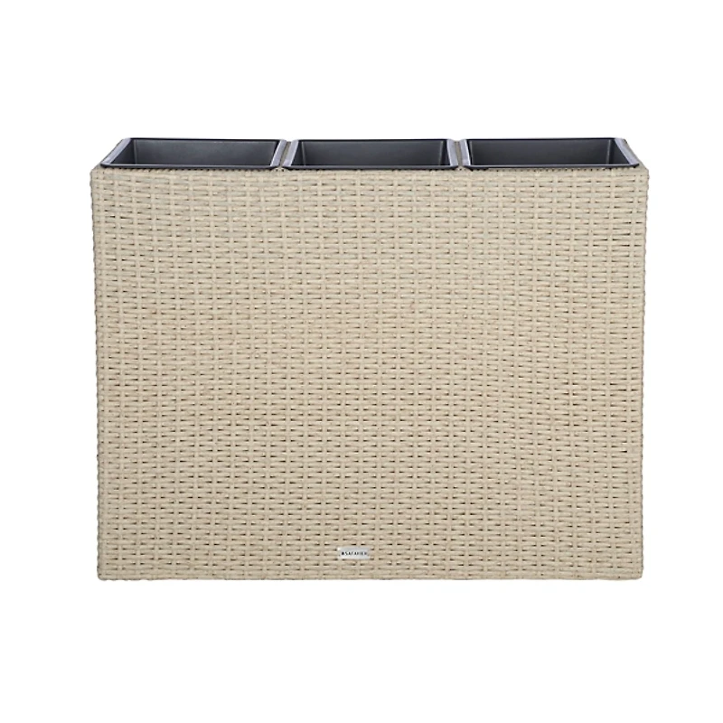 Brown Wicker Divided Planter