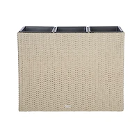 Brown Wicker Divided Planter