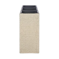 Brown Wicker Divided Planter