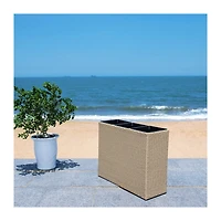 Brown Wicker Divided Planter