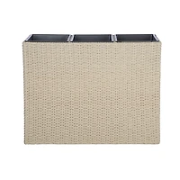 Brown Wicker Divided Planter