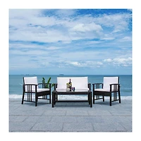 SAFAVIEH Black Woven Wicker 4-pc. Outdoor Set