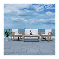 SAFAVIEH Beige Woven Wicker 4-pc. Outdoor Set
