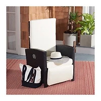 Black Rattan Outdoor Recliner