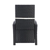 Black Rattan Outdoor Recliner