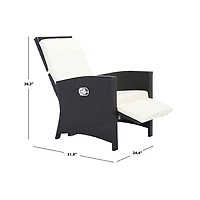 Black Rattan Outdoor Recliner