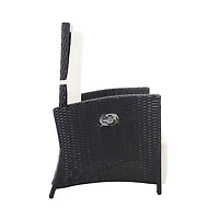 Black Rattan Outdoor Recliner