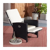 Black Rattan Outdoor Recliner