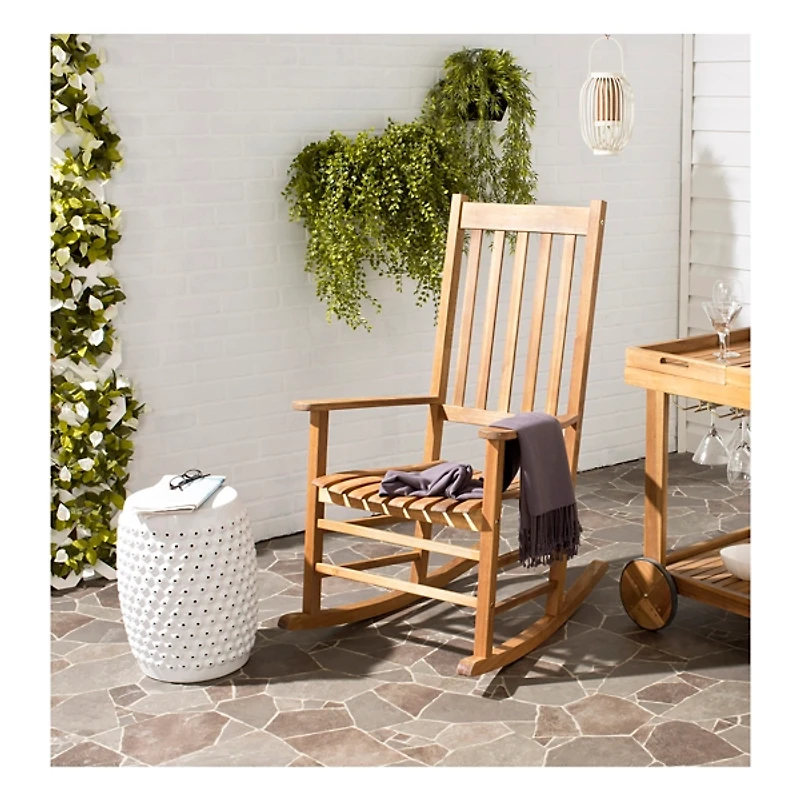 Natural Acacia Wood Outdoor Rocking Chair