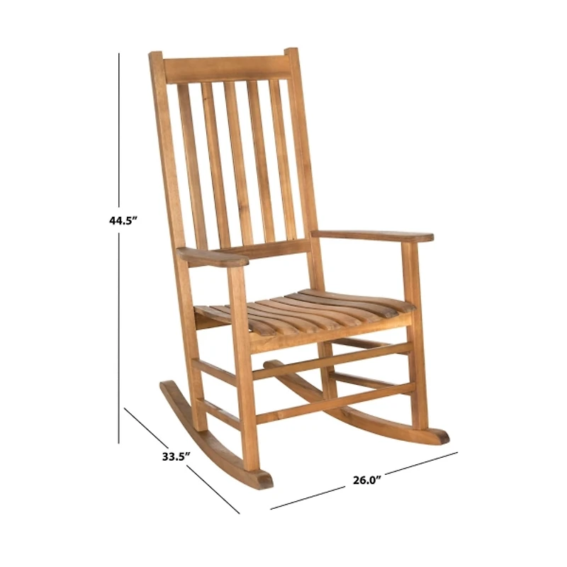 Natural Acacia Wood Outdoor Rocking Chair