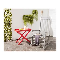Gray Wash Acacia Wood Outdoor Rocking Chair