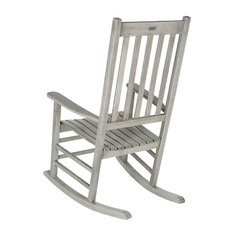 Gray Wash Acacia Wood Outdoor Rocking Chair
