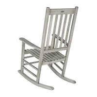 Gray Wash Acacia Wood Outdoor Rocking Chair
