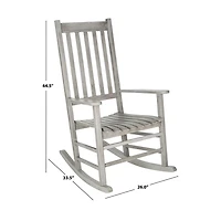 Gray Wash Acacia Wood Outdoor Rocking Chair