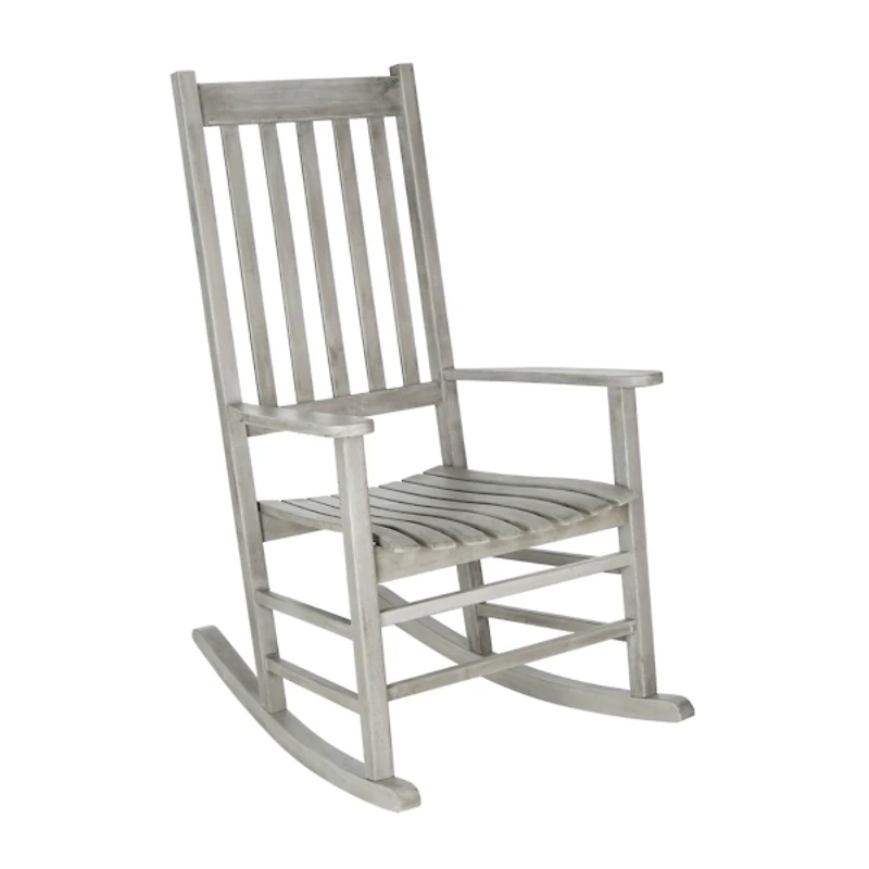 Gray Wash Acacia Wood Outdoor Rocking Chair