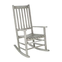 Gray Wash Acacia Wood Outdoor Rocking Chair