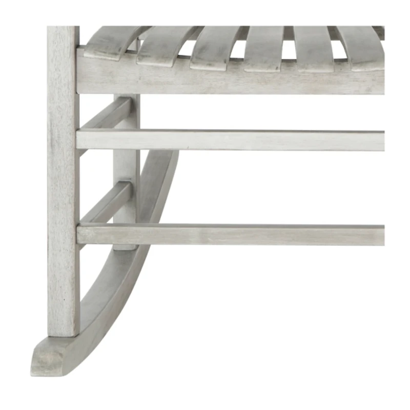 Gray Wash Acacia Wood Outdoor Rocking Chair