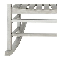 Gray Wash Acacia Wood Outdoor Rocking Chair