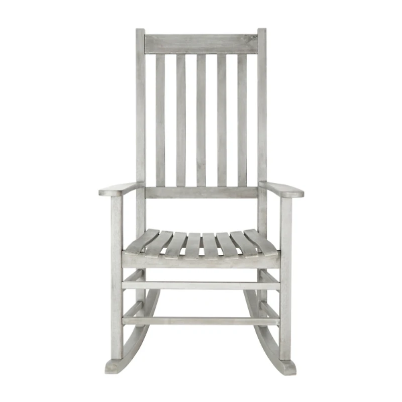 Gray Wash Acacia Wood Outdoor Rocking Chair