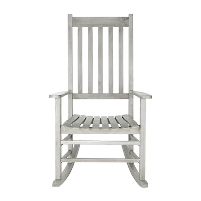 Gray Wash Acacia Wood Outdoor Rocking Chair