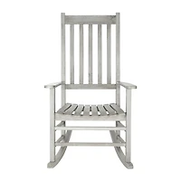 Gray Wash Acacia Wood Outdoor Rocking Chair