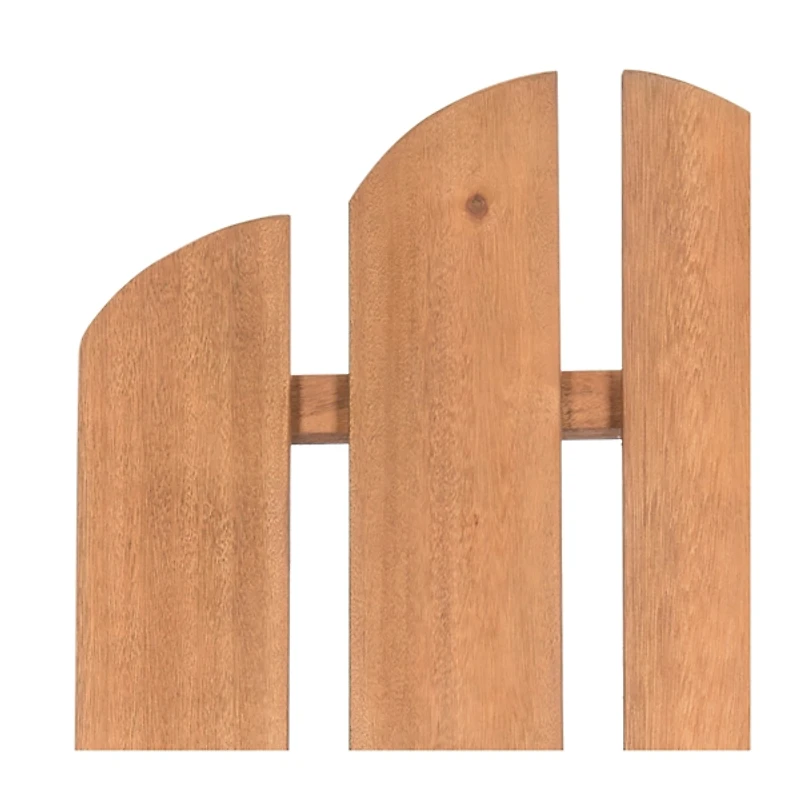 Natural Eucalyptus Wood Slatted Rocking Chair