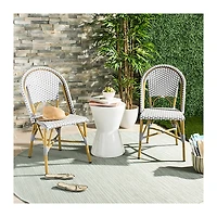 SAFAVIEH Gray Outdoor Bistro Chairs, Set of 2