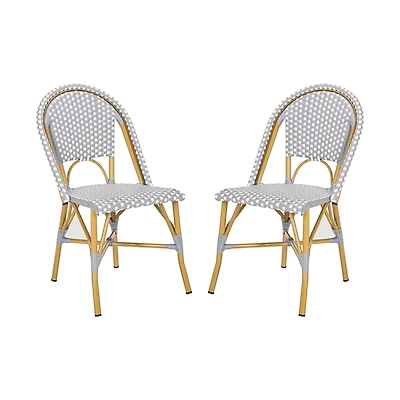 SAFAVIEH Gray Outdoor Bistro Chairs, Set of 2