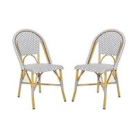 SAFAVIEH Gray Outdoor Bistro Chairs, Set of 2