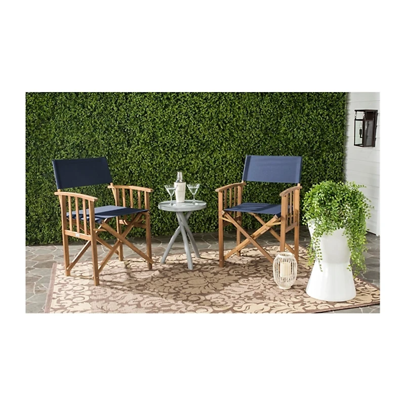 Blue Acacia Outdoor Director Chairs, Set of 2