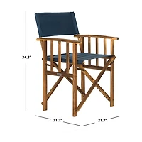 Blue Acacia Outdoor Director Chairs, Set of 2