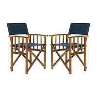Blue Acacia Outdoor Director Chairs, Set of 2