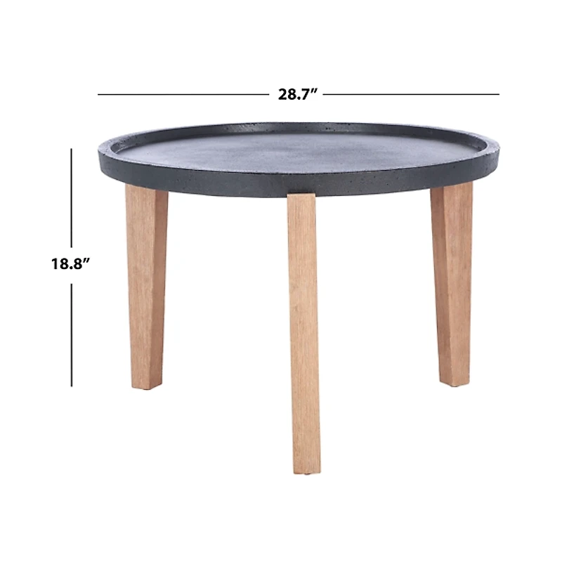 Black Sera Outdoor Side Table