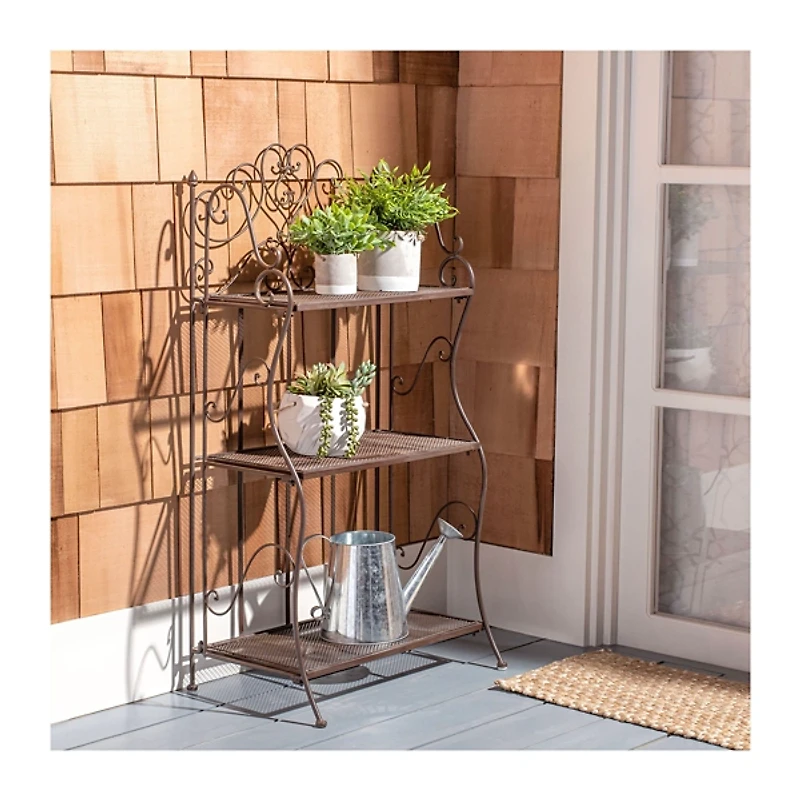 Bronze Scrollwork Outdoor Shelf