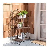 Bronze Scrollwork Outdoor Shelf
