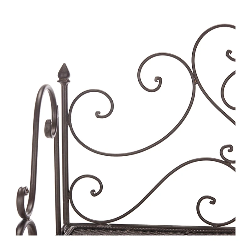 Bronze Scrollwork Outdoor Shelf