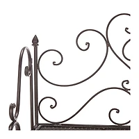 Bronze Scrollwork Outdoor Shelf