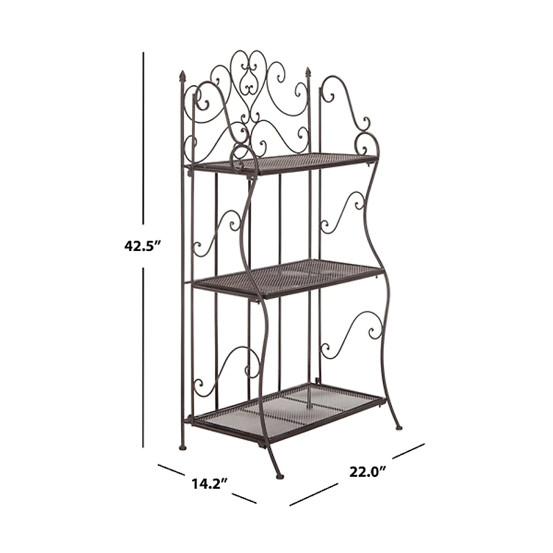 Bronze Scrollwork Outdoor Shelf