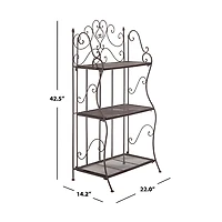Bronze Scrollwork Outdoor Shelf