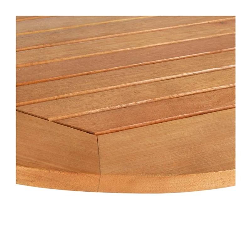 Natural Wood Half Moon Hanging Outdoor Table