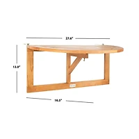 Natural Wood Half Moon Hanging Outdoor Table