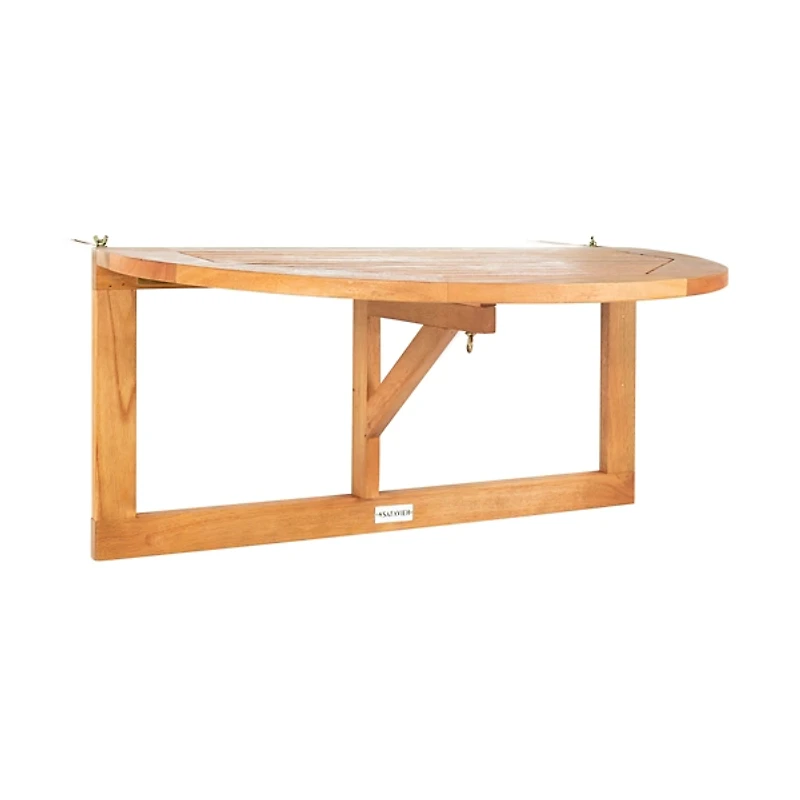 Natural Wood Half Moon Hanging Outdoor Table