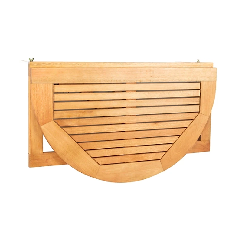 Natural Wood Half Moon Hanging Outdoor Table