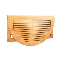 Natural Wood Half Moon Hanging Outdoor Table