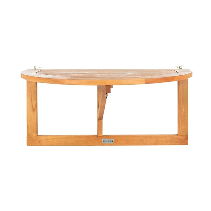 Natural Wood Half Moon Hanging Outdoor Table